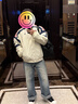 阿迪達斯 （adidas）三葉草系列 男 IH REV JKT M 雙面穿短棉服 KC0094 乳白色 M 曬單實(shí)拍圖