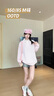 LDBE粉色假兩件Polo襯衫領(lǐng)衛(wèi)衣女秋季寬松慵懶風(fēng)甜美溫柔休閑上衣外套 粉色 L 100-120斤 曬單實(shí)拍圖