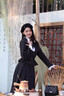 蝶嬌諾（DIEJIAONUO）連衣裙女裝2025年秋季新款韓系小香風(fēng)千金感氛圍感穿搭女套裝復古 黑灰套裝+腰帶 M 曬單實(shí)拍圖