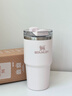 STANLEY吸管杯辦公室居家車(chē)載大容量保溫保高顏值冷水杯 米白色-591ML 曬單實(shí)拍圖