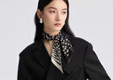 深呼吸DEEP BREATH配飾簡(jiǎn)約斑馬紋波點(diǎn)涂鴉桑蠶絲絲巾女A800105 斑馬紋+波點(diǎn) 均碼 曬單實(shí)拍圖
