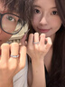 唯一（Winy）七夕情人節禮物送女友999純銀情侶戒指一對婚戒男士女款情侶對戒 曬單實(shí)拍圖