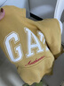 GAP女裝2025秋季新款撞色Logo寬松抓絨套頭連帽衫衛衣上衣792499 黃色 S (160/84A) 亞洲尺碼 曬單實(shí)拍圖