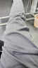 VUUG冰絲休閑褲男款夏季天絲薄款直筒寬松舒適大碼長褲子 3XL   灰色 曬單實(shí)拍圖