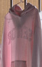 HOLLISTER25秋冬新款寬松抓絨字母套頭連帽衫衛衣女裝352-5187 粉色 XXS (160/80A) 曬單實(shí)拍圖