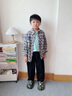 巴帝巴帝秋冬新款嬰幼兒童純棉直筒工裝褲寬松舒適百搭 黑色 好運字母 130 曬單實拍圖
