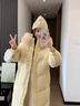 溫格芳羽絨棉服女中長(cháng)款2025冬季新款韓系加厚棉衣外套過(guò)膝保暖毛領(lǐng)棉襖 雪梨黃 M 曬單實(shí)拍圖