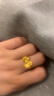 中國黃金（CHINA GOLD）黃金戒指女款公主蝴蝶結戒指足金愛(ài)心指環(huán)戒指送女友老婆生日禮物 約1.26g_12#_公主請留步 曬單實(shí)拍圖