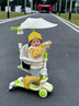 飛鴿兒童滑板車(chē)1-3-6-12歲可坐男女小孩遛娃神器踏板推車(chē)加大遮陽(yáng)棚綠 曬單實(shí)拍圖