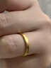 周大生黃金戒指足金手飾固口古法素圈指環(huán)送女友生日禮物 12號2.4g 曬單實(shí)拍圖