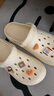 名創(chuàng  )優(yōu)品（MINISO）洞洞鞋男女夏季外穿涼鞋防滑厚底踩屎感包頭涼拖鞋 卡其+海洋星星 曬單實(shí)拍圖