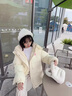 瑪嬌媚（Majiaomei）棉服女短款2025年新款冬季韓系奶fufu甜美可愛(ài)棉衣面包服外套女 淺黃色 M 曬單實(shí)拍圖