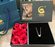 中國黃金（CHINA GOLD）小蠻腰銀吊墜男女足銀圓筒項鏈銀飾品情侶百搭中秋節禮物送男女友 小蠻腰項鏈【女款】玫瑰禮盒 曬單實(shí)拍圖