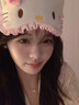 OSKV可愛(ài)少女HelloKitty睡眠眼罩高顏值睡覺(jué)專(zhuān)用日系卡通木耳邊遮光罩 【粉色KT貓眼罩】 均碼-居家純欲拍照凱蒂貓頭飾 曬單實(shí)拍圖