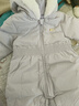 戴維貝拉（DAVE＆BELLA）新生兒羽絨連體衣女寶新款冬裝爬服哈衣連帽幼兒包屁衣童裝 淺紫色【現貨】 80cm 【充絨量80.5g】 曬單實(shí)拍圖