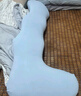 浪莎（langsha）床上抱枕睡覺(jué)孕婦夾腿長(cháng)條大抱枕男女生款睡覺(jué)專(zhuān)用大號玩側睡靠枕 加絨款-藍色【親膚暖絨面料】 45cm*115cm 含枕芯 【成人款】 曬單實(shí)拍圖