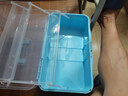 加厚工具箱三層折疊美術(shù)生收納箱大容量收納盒多層帶提手塑料箱子 三層工具箱【特大號藍】 曬單實(shí)拍圖