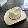 帛雷斯諾美國西部牛仔帽子純羊毛禮帽原版大檐帽藏族帽賽馬節男女士騎馬 白色 XL(60cm以上) 曬單實(shí)拍圖
