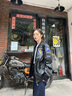 VIP飛行潮牌飛行員夾克男士秋季新款帥氣機車皮衣寬松刺繡棒球服寬松工裝外套 黑色 L 曬單實拍圖