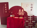 紅發(fā)夾訂婚宴布置全套擺件裝飾出閣回門(mén)宴高級感kt板背景墻布置喜字裝飾 【次日達】桃之夭夭 擺臺款 曬單實(shí)拍圖