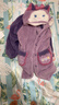 迪士尼女童睡衣秋冬兒童珊瑚絨睡袍法蘭絨家居服加絨加厚瑪麗貓女孩親子 薰衣草紫 160 曬單實(shí)拍圖