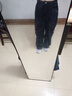 森馬（Semir）[商場(chǎng)同款]休閑褲女質(zhì)感闊腿褲潮酷2025春季新款松緊腰工裝褲 黑色90001 M 160/66A 曬單實(shí)拍圖