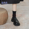 逸蘭朵黑色樂(lè )福鞋小皮鞋女2025春秋季新款英倫風(fēng)女鞋子學(xué)院休閑百搭單鞋 黑色 40 (250mm) 曬單實(shí)拍圖