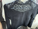 貓人高領(lǐng)蕾絲打底衫羽絨蠶絲2025新款秋冬時(shí)尚洋氣大碼內搭外穿上衣 曬單實(shí)拍圖