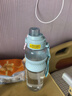 哈爾斯塑料杯大容量男運動(dòng)水杯tritan吸管杯女士便攜透明直飲水杯禮物 晴空藍1000ml【大容量+便攜提手】 曬單實(shí)拍圖