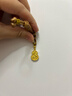 中國珠寶古法黃金吊墜喜上眉梢葫蘆足金掛墜項鏈禮物 約6.0g【金重多退少補】 曬單實(shí)拍圖