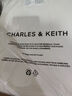 CHARLES&KEITH鱷魚(yú)紋凱莉包手提斜挎婚包包女包生日禮物CK2-50270880-1 Black黑色 S 曬單實(shí)拍圖