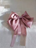 默研（MOYAN）在逃公主落難紅色緞面大蝴蝶結彈簧夾兒童精致顱頂后腦勺披發(fā)發(fā)夾 粉色  A09-102 曬單實(shí)拍圖