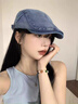 FitonTon帽子男女同款復古牛仔鴨舌帽英倫風(fēng)棒球帽男潮流百搭顯臉小前進(jìn)帽 曬單實(shí)拍圖