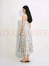 歐時(shí)力OCHIRLY 碎花V領(lǐng)吊帶連衣裙中長(cháng)法式度假氣質(zhì)2025夏季新品 淺杏 XS 曬單實(shí)拍圖