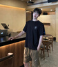 NEW BALANCE25年男款潮流時(shí)尚百搭休閑T恤AMT52385 BK M 曬單實(shí)拍圖