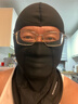 洛克兄弟保暖摩托車(chē)頭套抓絨全臉面罩秋冬季戶(hù)外防風(fēng)騎行圍脖男女 彈力絨加長(cháng)款-深黑/帶眼鏡孔 曬單實(shí)拍圖