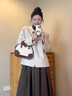 歐迪惠（Oudihui）2025年新款小香風(fēng)連衣裙女秋冬季搭配一整套高級(jí)感韓劇套裝女裙子 杏色外套+咖色打底+咖色裙 2XL 【建議135-155斤】 曬單實(shí)拍圖