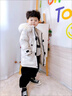 G.DUCKKIDS小黃鴨兒童羽絨服男童中長款新款5中小童裝加厚衣服冬裝男孩外套6 米白色+米白毛領(lǐng) 120 cm17~22kg 曬單實(shí)拍圖