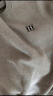 羅蒙一體絨高級(jí)感圓領(lǐng)毛衣男士裝秋冬季款加絨加厚保暖打底針織衫衣服 淺灰色 XL 曬單實(shí)拍圖