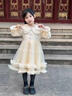 安妮優(yōu)兒（Anneyol）女童連衣裙冬裝小女孩秋冬款加絨裙子2025新款兒童秋季穿搭公主裙 香檳色加絨 160 曬單實(shí)拍圖