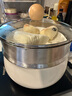 愛(ài)仕達陶瓷不粘奶鍋0氟有鈦健康輔食鍋小奶鍋蒸鍋多用鍋電磁爐燃氣通用 陶瓷不粘奶鍋+304鋼蒸格 20cm 曬單實(shí)拍圖