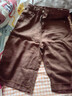 茹軒天絲牛仔短褲女夏季薄款冰絲a字過(guò)膝六分中褲卷邊休閑闊腿五分褲 咖啡色 M(建議95-115斤左右) 曬單實(shí)拍圖