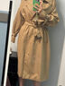 初語(yǔ)高級感通勤風(fēng)氣質(zhì)輕奢風(fēng)衣女2024秋季新款極簡(jiǎn)中長(cháng)款時(shí)髦外套 淺卡其 L 曬單實(shí)拍圖
