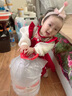 G.DUCKKIDS一周歲禮服女寶寶連衣裙兒童唐裝套裝中國風(fēng)秋季裙子嬰兒抓周衣服 紅色 90 尺碼1~2歲【 80-90cm】 曬單實(shí)拍圖