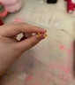 周六福黃18K金耳釘女時(shí)尚靈蛇耳飾生肖本命年蛇系列送女友節日禮物 一對 曬單實(shí)拍圖