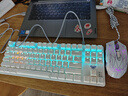 狼蛛機械鍵盤(pán)F 87鍵全鍵熱插拔側刻漸變鍵盤(pán)小型便攜式鍵線(xiàn)分離 青紅茶軸 游戲電競辦公電腦筆記本外接 銀白【鍵鼠兩套裝】-茶軸 曬單實(shí)拍圖