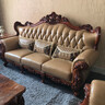 齊昱歐式真皮沙發(fā)123組合美式實(shí)木套房別墅頭層牛皮客廳奢華復古沙發(fā) 三人位【2.35米】 曬單實(shí)拍圖