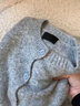 妃奧絨高級感灰色軟糯仿浣熊絨針織開(kāi)衫女秋冬加厚寬松慵懶毛衣外套上衣 灰色 M 曬單實(shí)拍圖