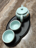 萬(wàn)仟堂（Edenus）茶具套裝 陶瓷茶具茶盤(pán)茶杯套裝茶具禮盒裝粉青釉 七夕禮物 云起 曬單實(shí)拍圖