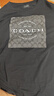 蔻馳（COACH）【七夕情人節(jié)禮物】奧萊男士男裝經(jīng)典標(biāo)志SQUARE T恤春夏款短袖 黑色 L 曬單實拍圖